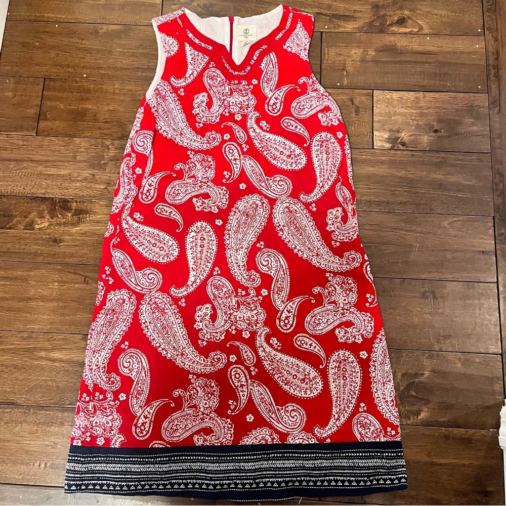 Lands End Kids Red Paisley sundress